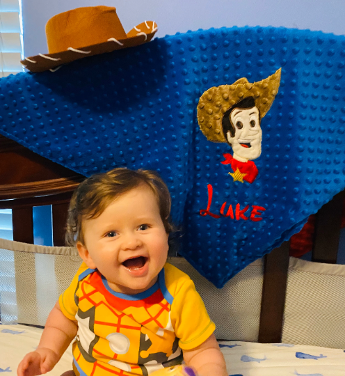 Personalized Woody from Toy Story Blanket